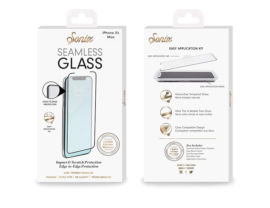 Amazon.com: SONIX Seamless Glass Screen Protector- Deluxe